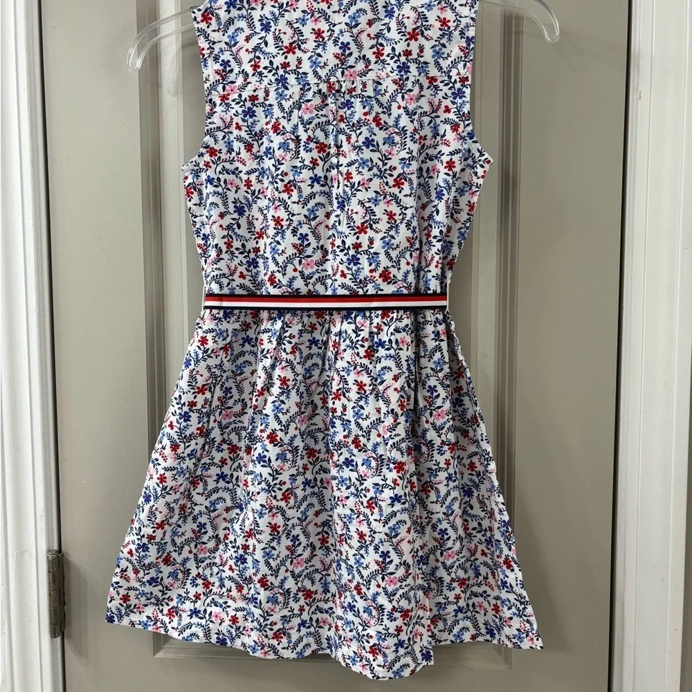 Tommy Hilfiger Girls Floral Button-Down Kids Dress